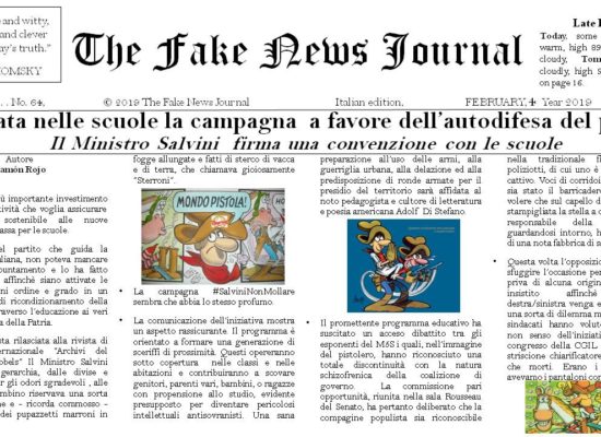 The Fake News Journal February, 4 Year 2019 € 1,50